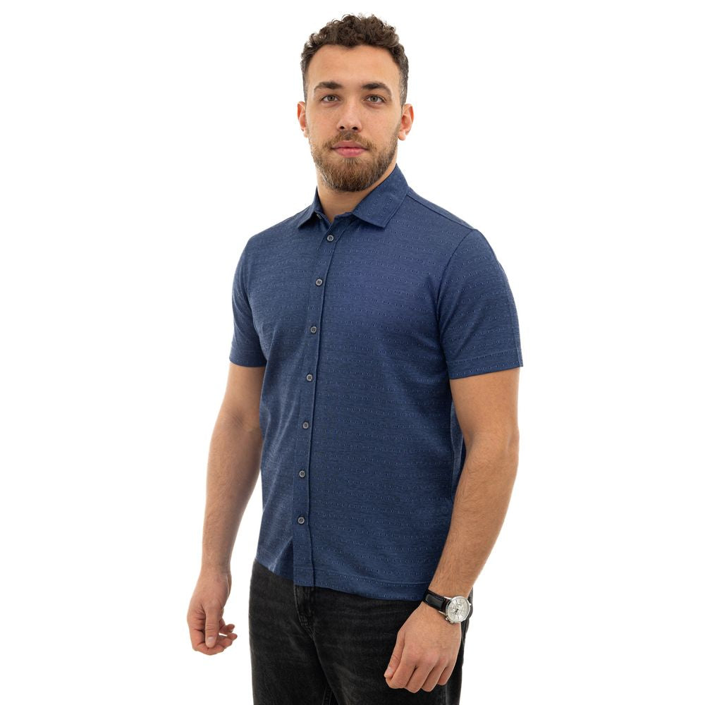 Canali Blue Cotton Shirt