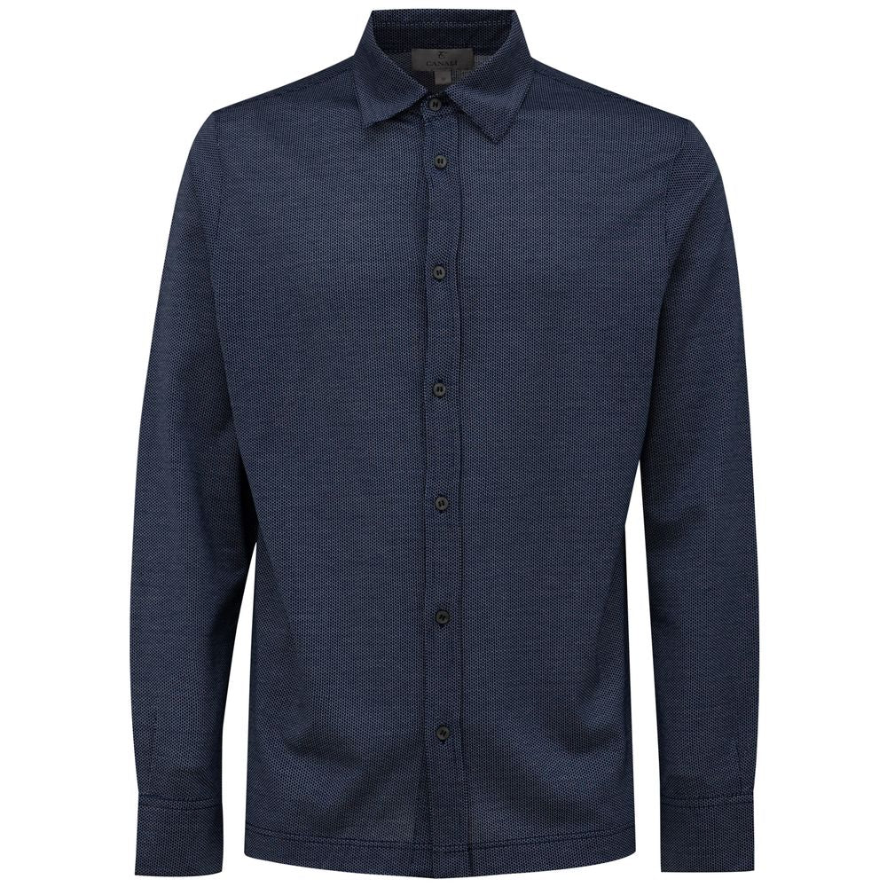 Canali Blue Cotton Shirt