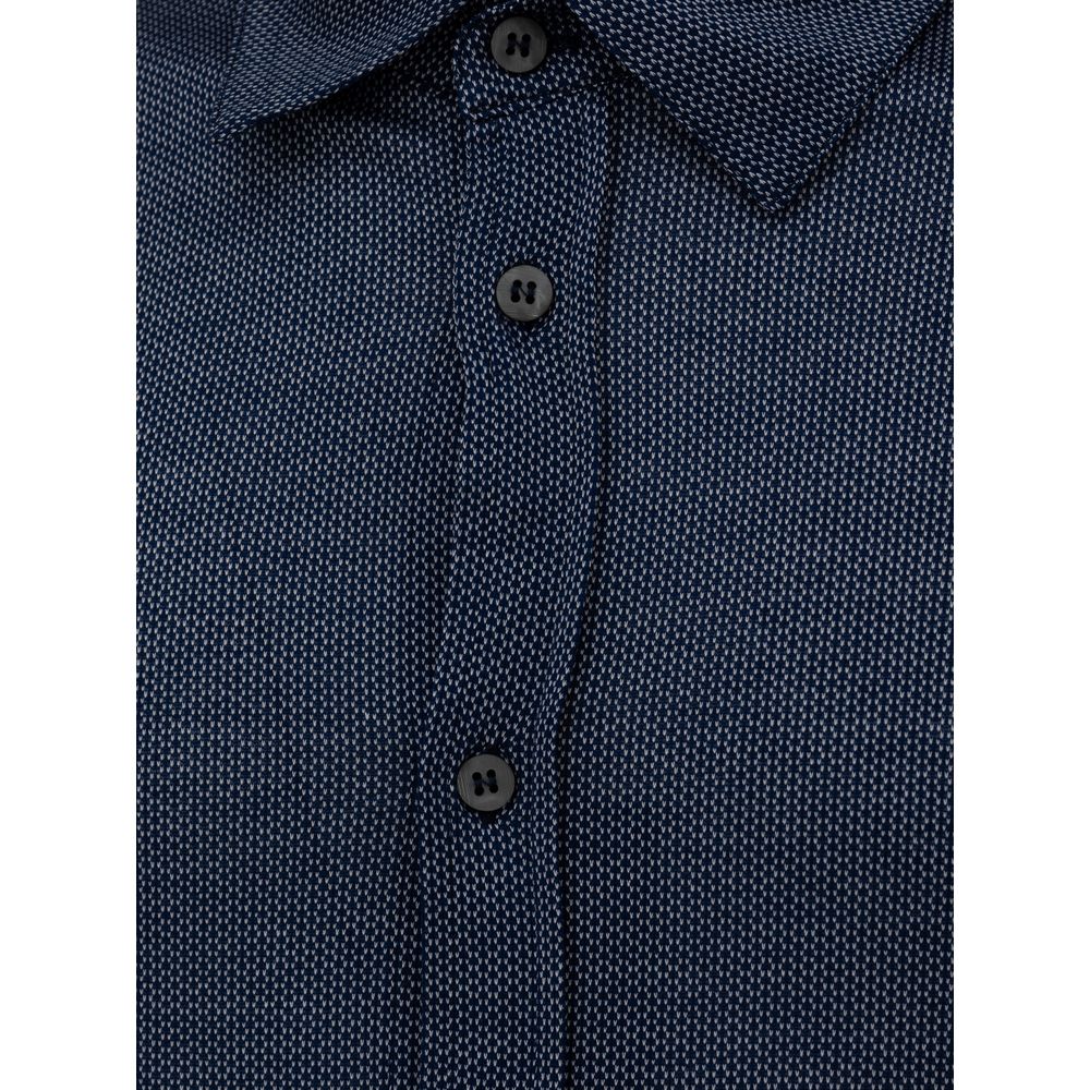 Canali Blue Cotton Shirt