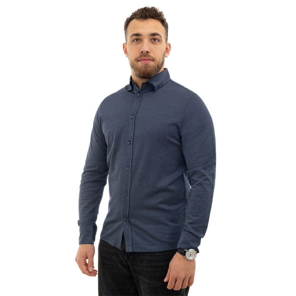 Canali Blue Cotton Shirt