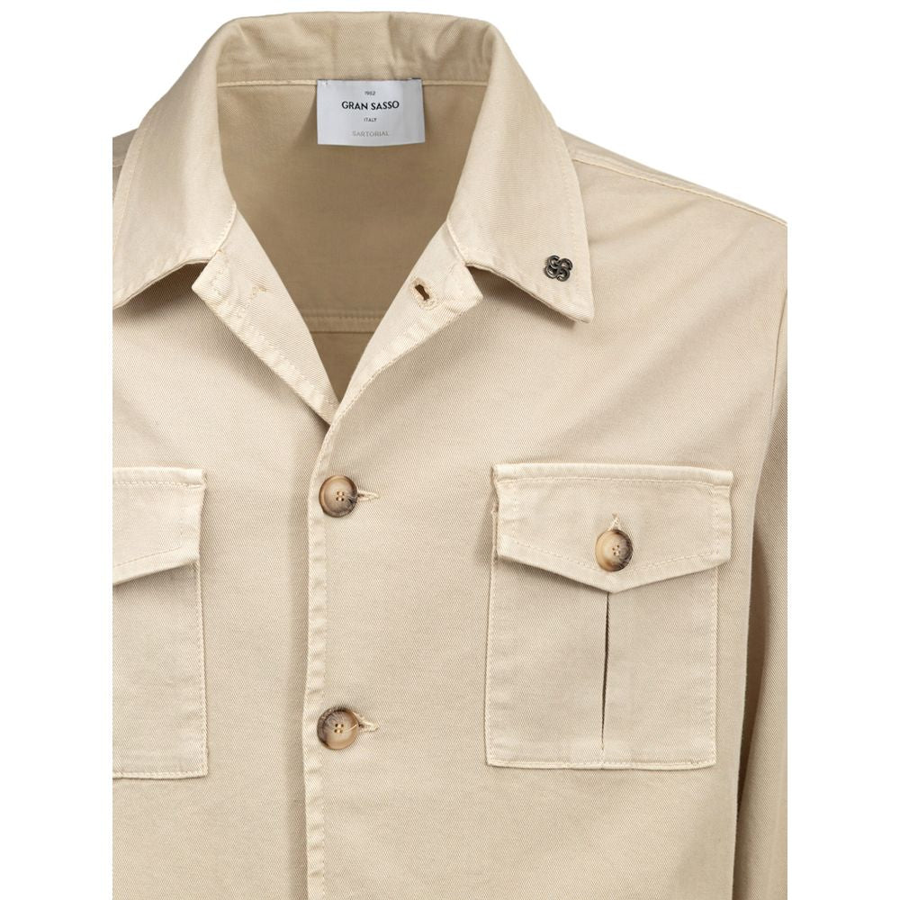 Gran Sasso Beige Cotton Jackets & Coat
