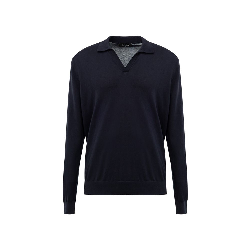 Gran Sasso Black Cotton T-Shirt