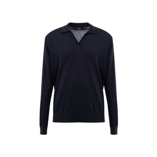 Gran Sasso Black Cotton T-Shirt