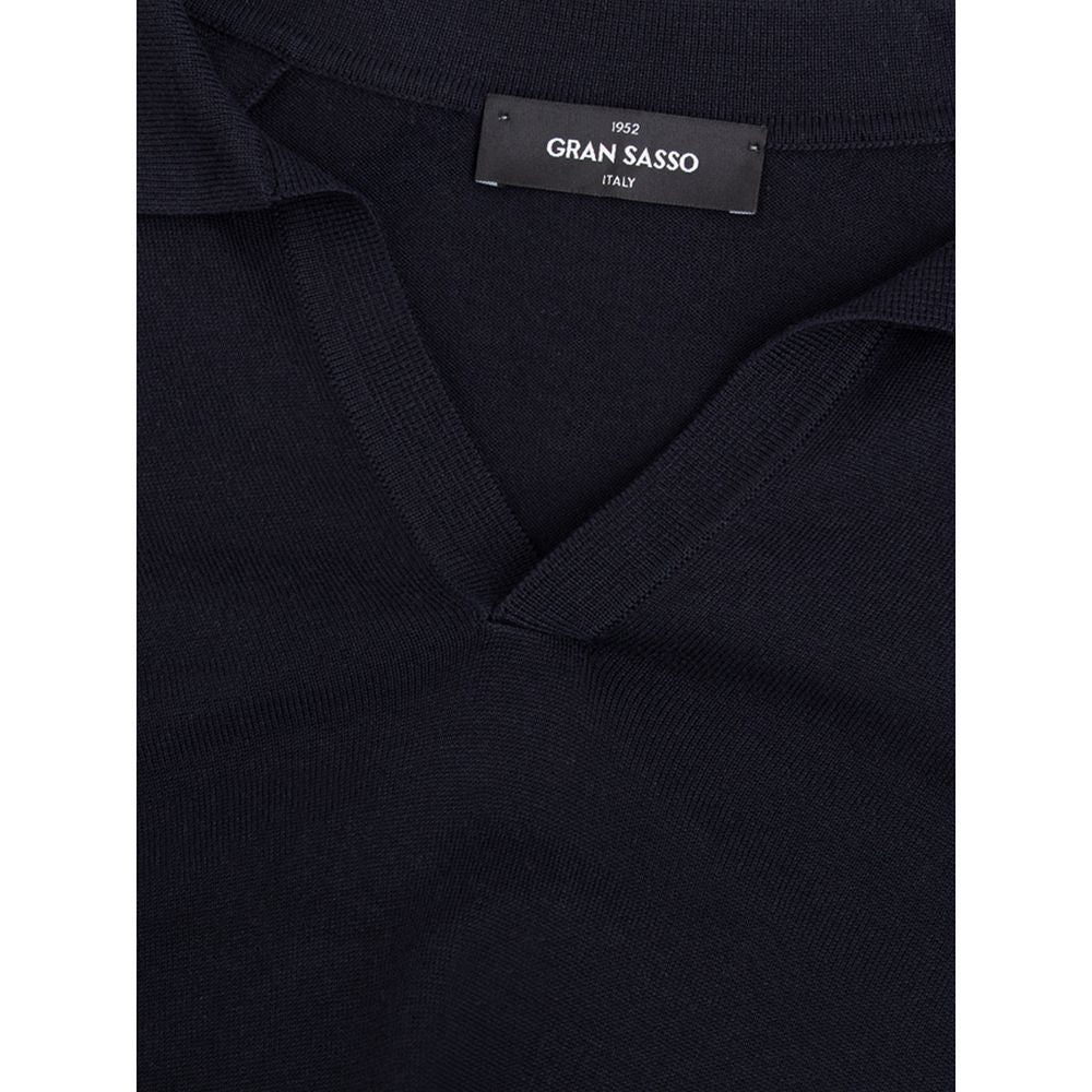 Gran Sasso Black Cotton T-Shirt
