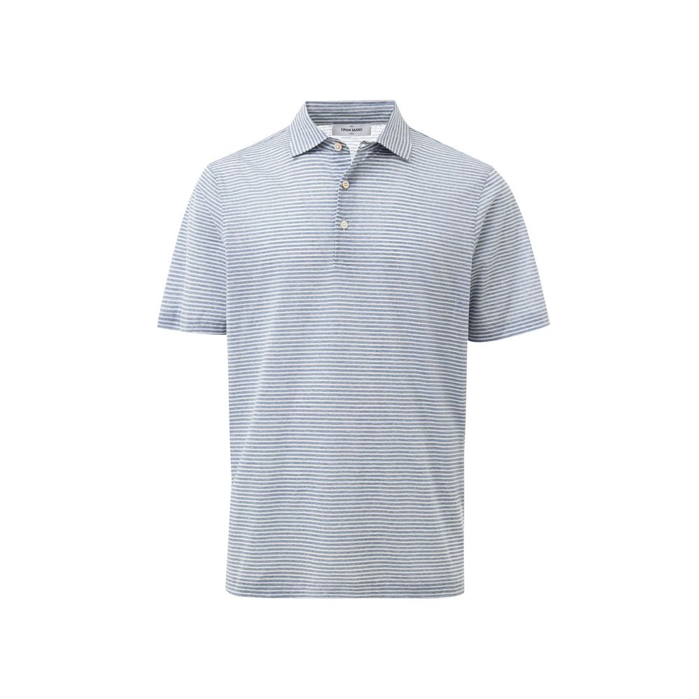 Gran Sasso Blue Cotton Polo Shirt