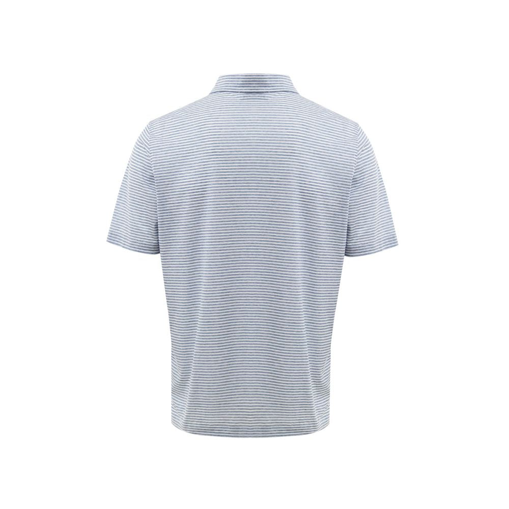 Gran Sasso Blue Cotton Polo Shirt