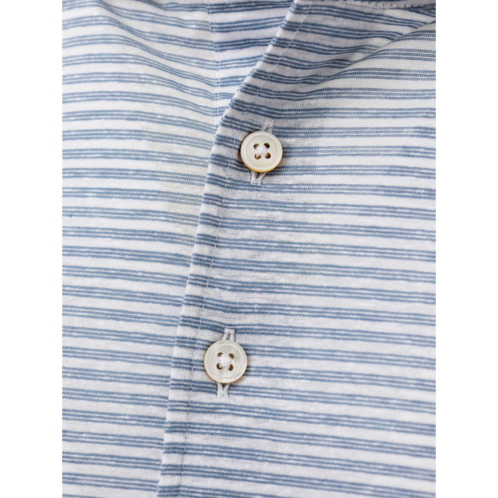 Gran Sasso Blue Cotton Polo Shirt