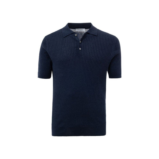 Gran Sasso Blue Cotton Polo Shirt