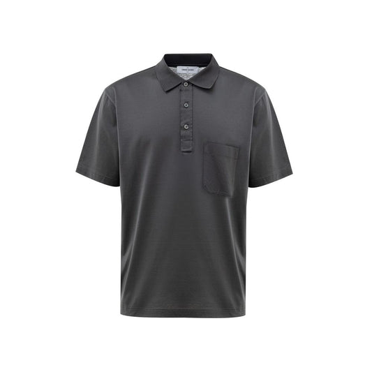 Gran Sasso Gray Cotton Polo Shirt