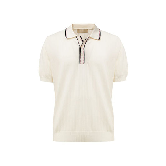Gran Sasso White Cotton Polo Shirt
