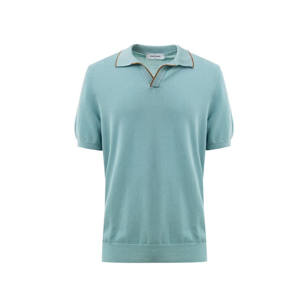 Gran Sasso Green Cotton Polo Shirt