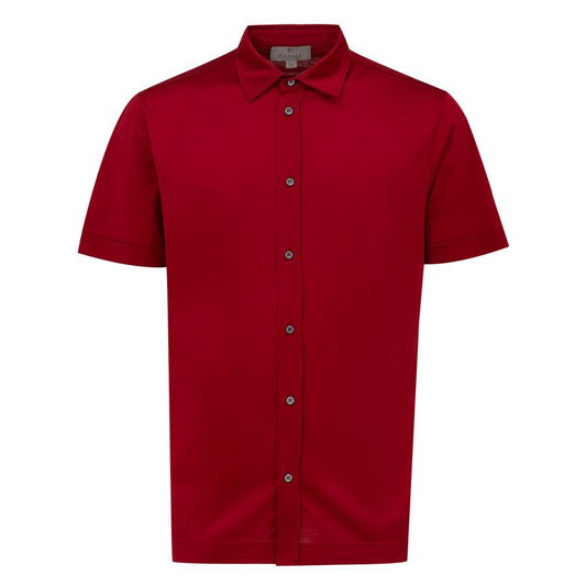 Canali Red Cotton Shirt