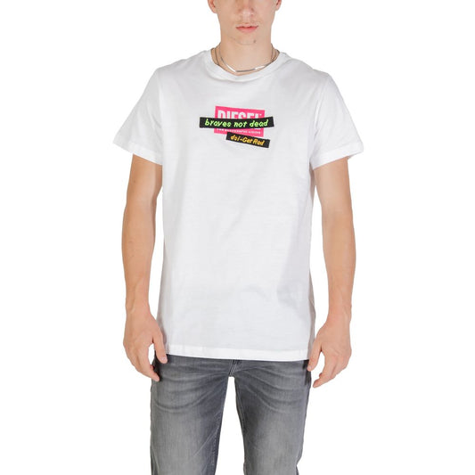 Diesel White Cotton T-Shirt