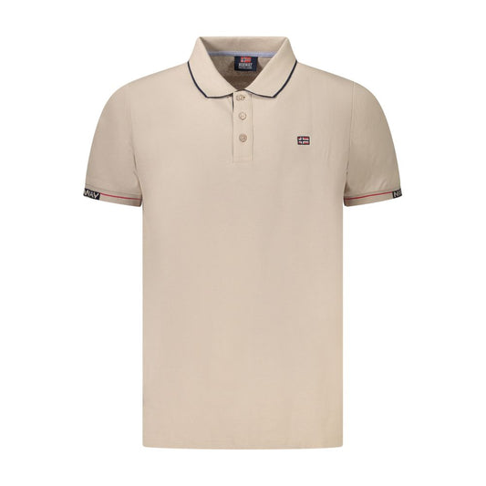 Norway 1963 Beige Cotton Men Polo Shirt