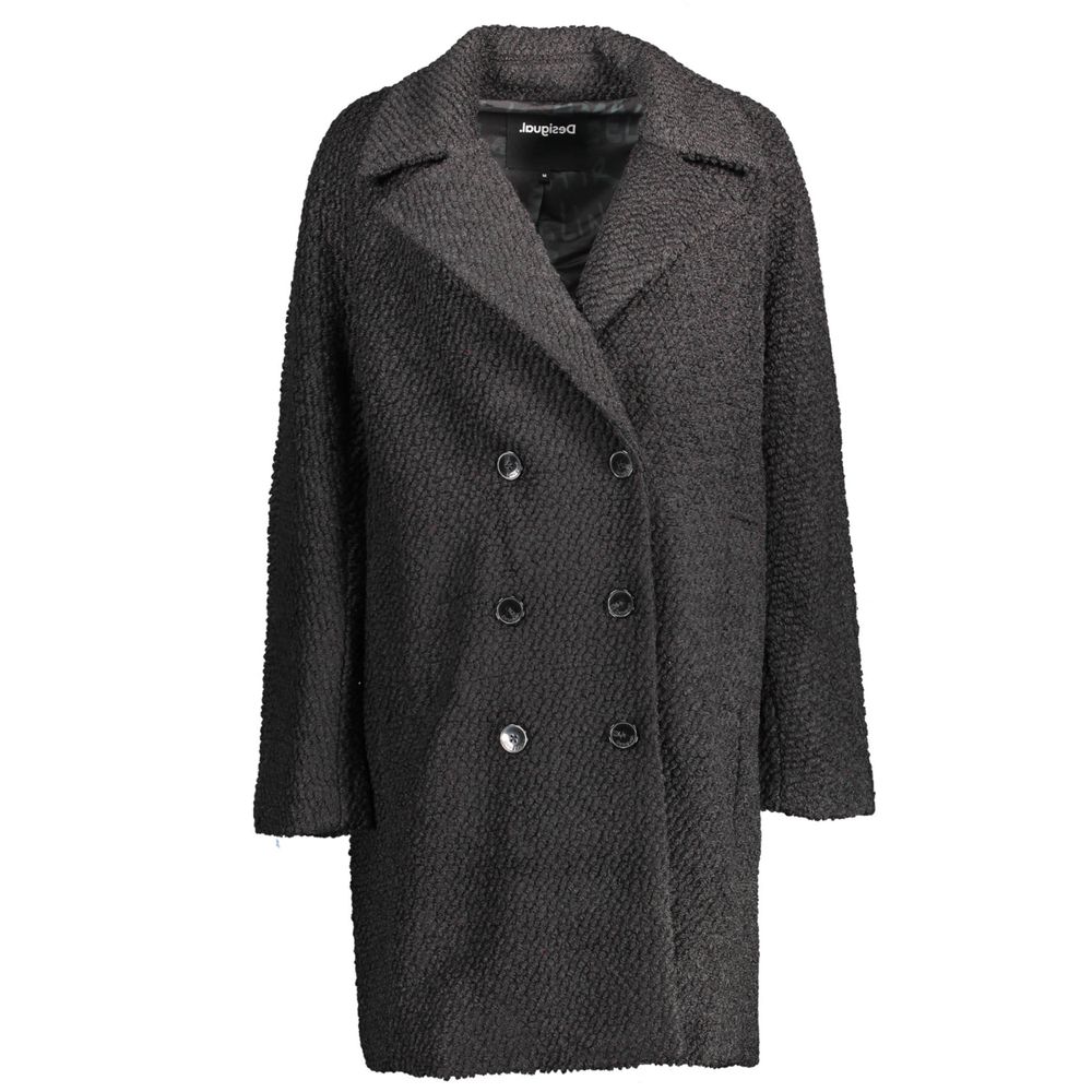 Desigual Black Polyester Jackets & Coat