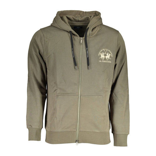 La Martina Green Cotton Sweater