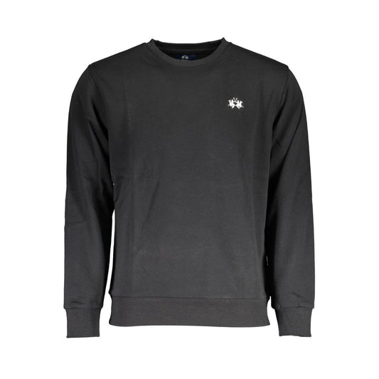 La Martina Black Cotton Sweater