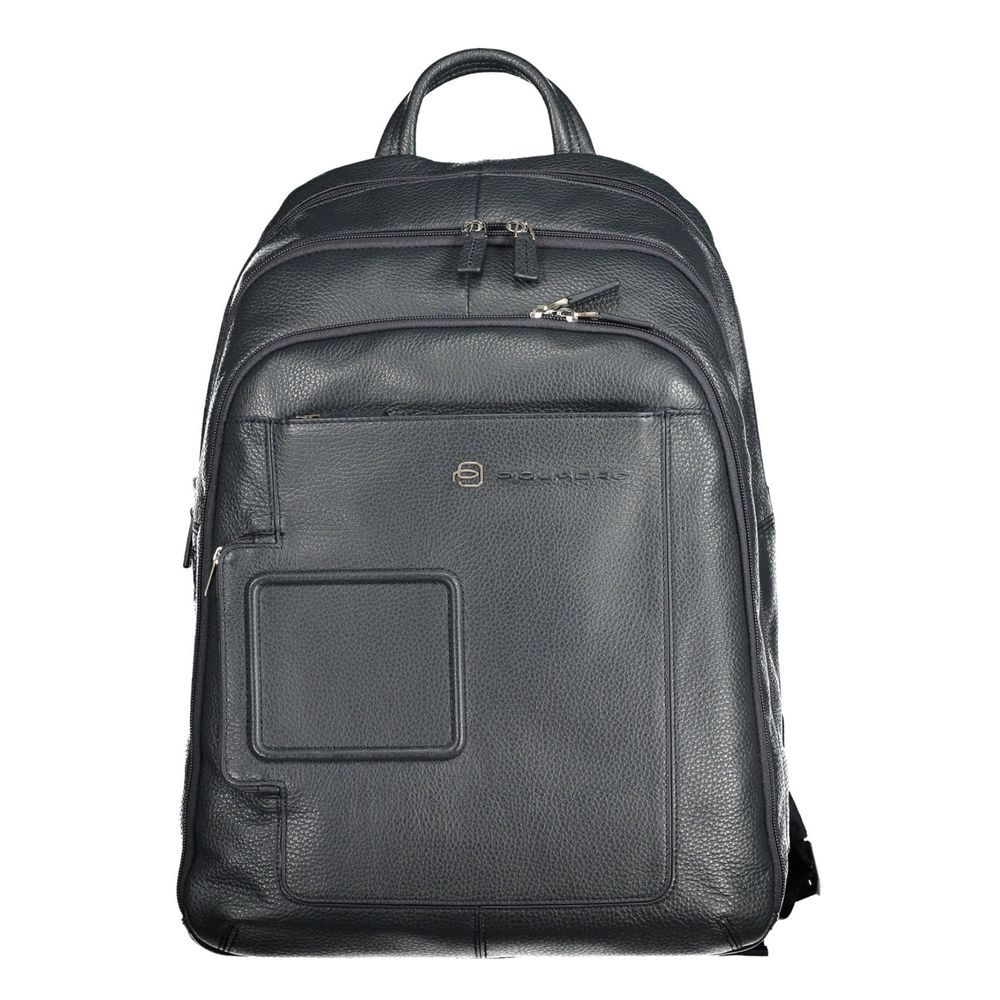 Piquadro Blue Leather Backpack
