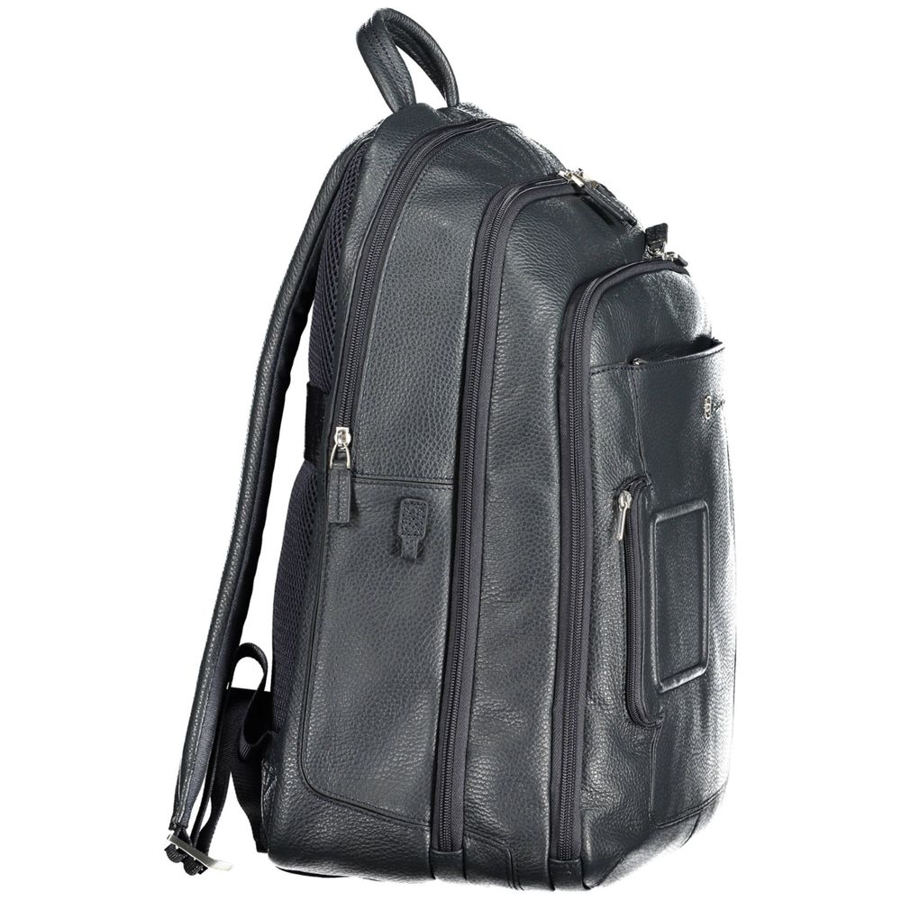 Piquadro Blue Leather Backpack