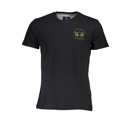 La Martina Black Cotton T-Shirt