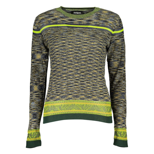 Desigual Green Cotton Sweater