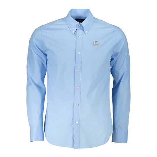La Martina Blue Cotton Shirt