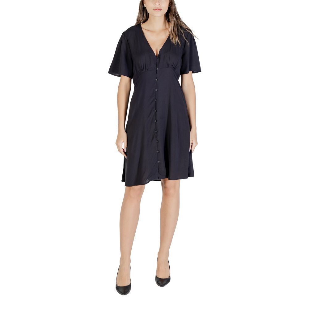 B.Young Black Viscose Midi