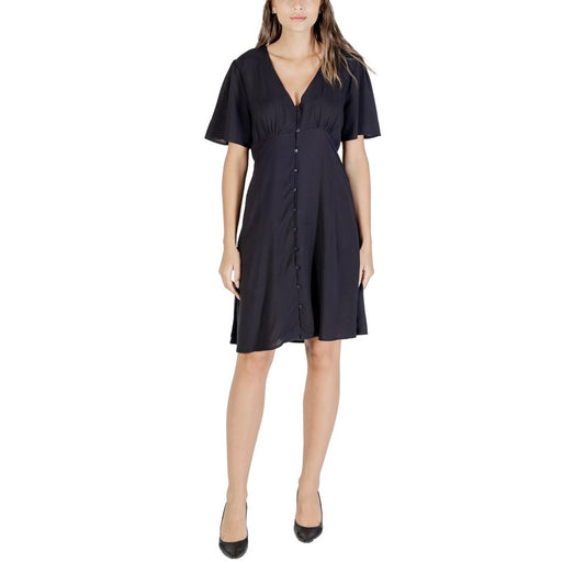 B.Young Black Viscose Midi