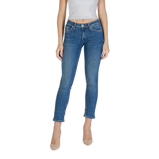 Liu Jo Blue Cotton Mom Jean