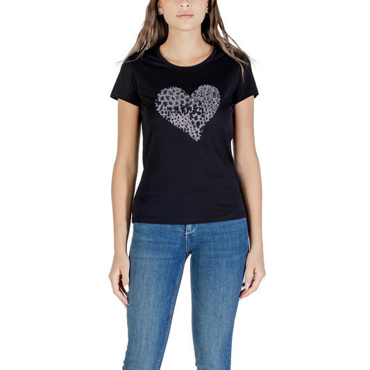 Liu Jo Black Cotton T-Shirt