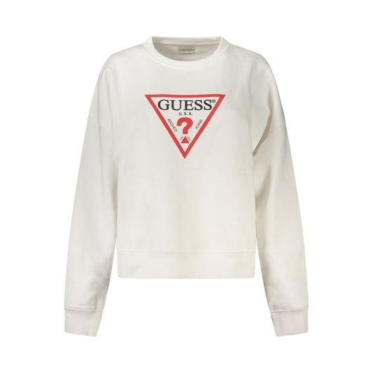 Guess Jeans White Cotton Sweater