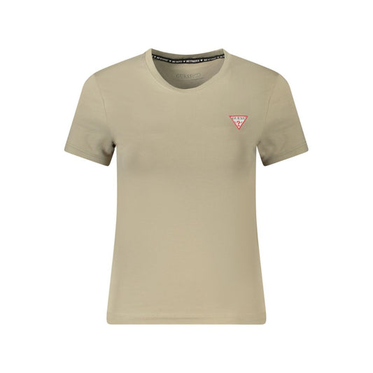 Guess Jeans Beige Cotton Tops & T-Shirt