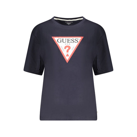 Guess Jeans Blue Cotton Tops & T-Shirt