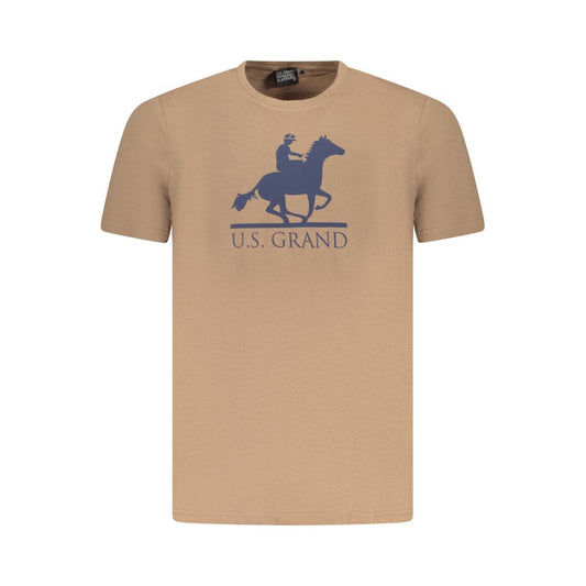U.S. Grand Polo Brown Cotton T-Shirt