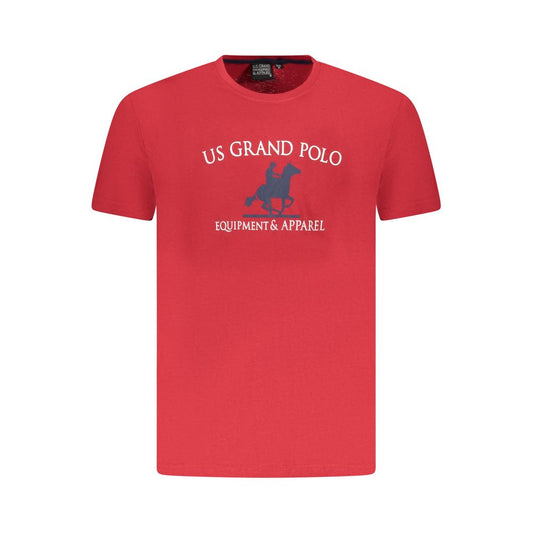 U.S. Grand Polo Red Cotton T-Shirt