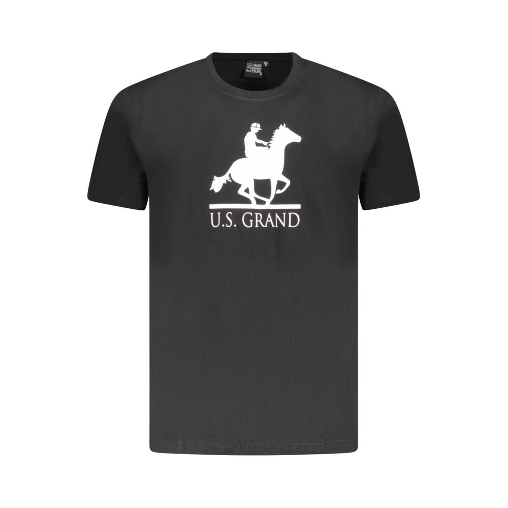 U.S. Grand Polo Black Cotton T-Shirt