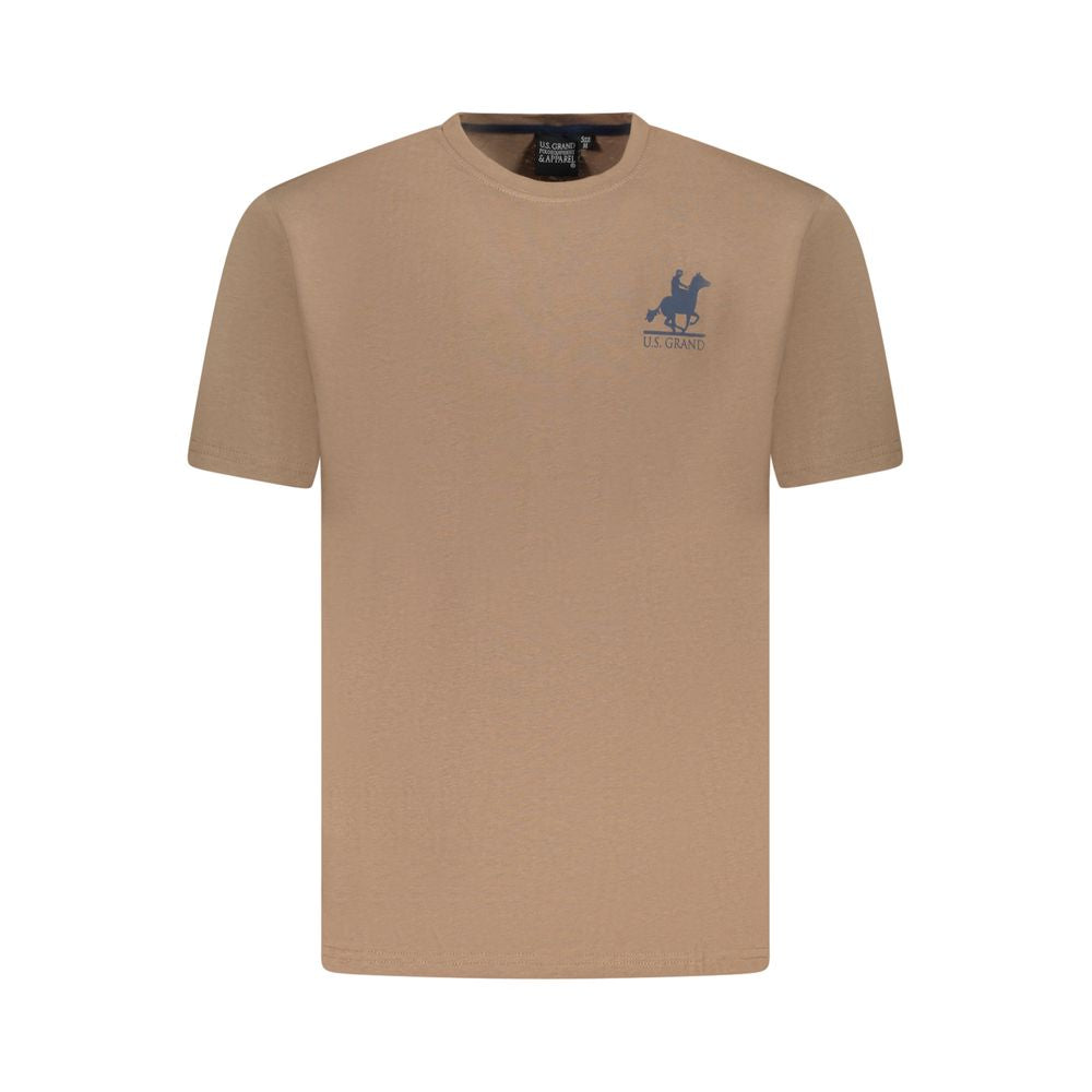 U.S. Grand Polo Brown Cotton T-Shirt