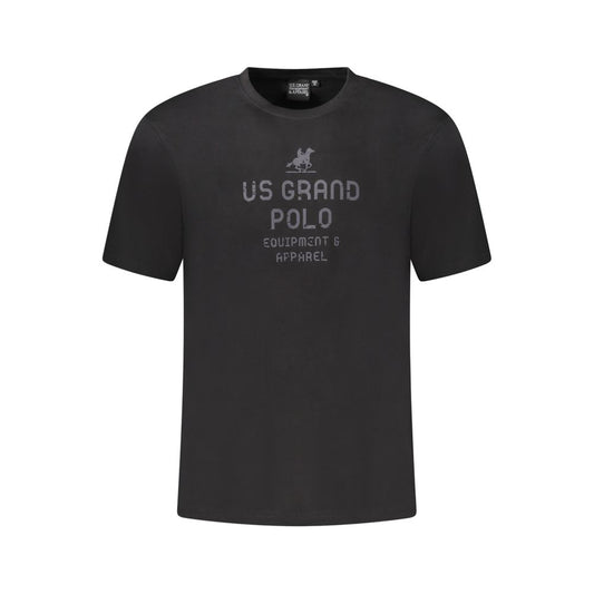 U.S. Grand Polo Black Cotton T-Shirt