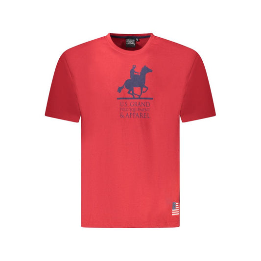 U.S. Grand Polo Red Cotton T-Shirt
