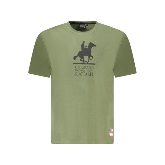 U.S. Grand Polo Green Cotton T-Shirt
