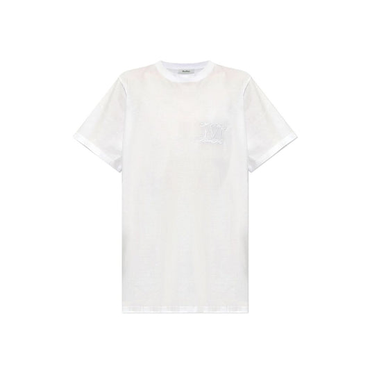 Max Mara Mango Logo Embroidered Cotton T-Shirt