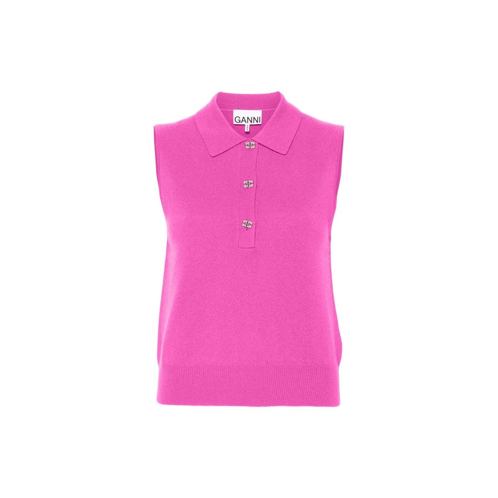 Ganni Wool And Cashmere Polo