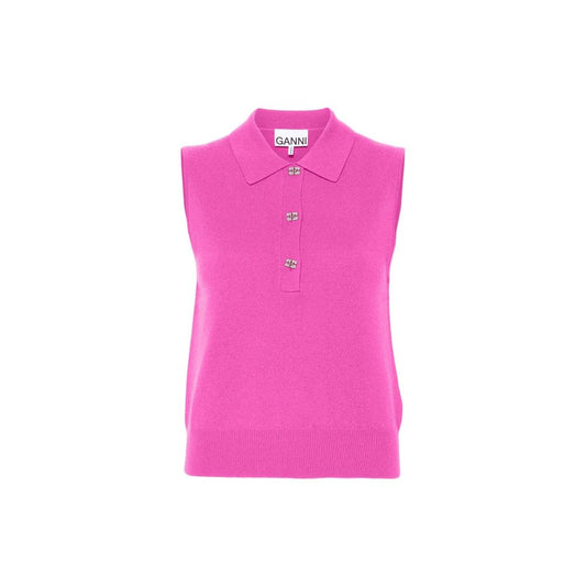 Ganni Wool And Cashmere Polo