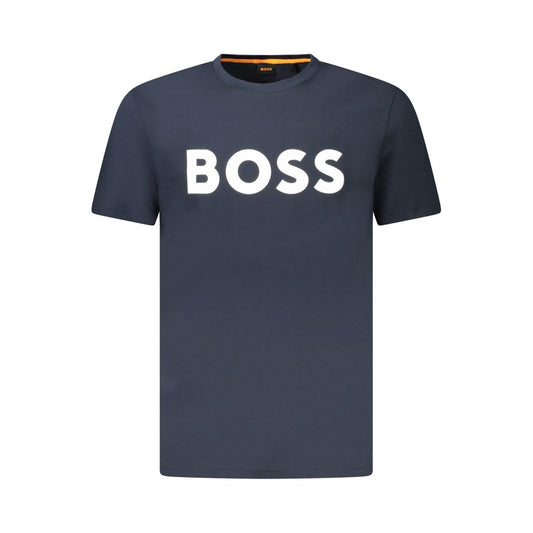 Hugo Boss Blue Cotton Men T-Shirt
