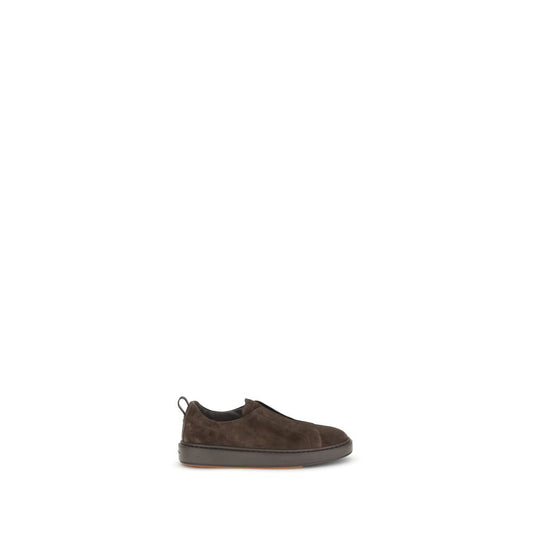Santoni Suede slip-on Sneakers