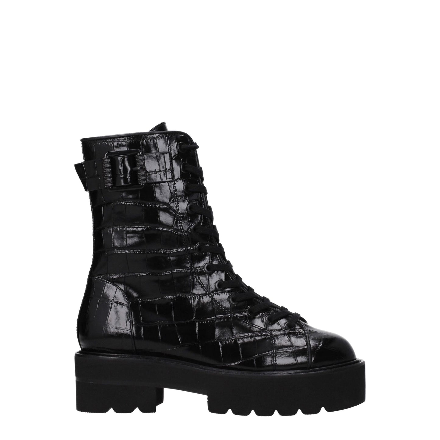 Stuart Weitzman Black Leather Ankle Boots