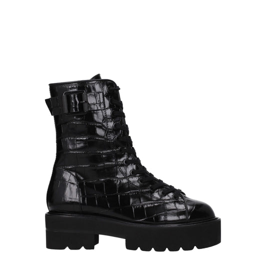 Stuart Weitzman Black Leather Ankle Boots
