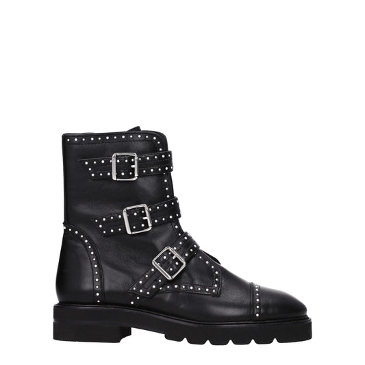 Stuart Weitzman Black Leather Ankle Boots