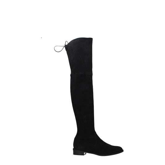 Stuart Weitzman Black Leather Over The Knee