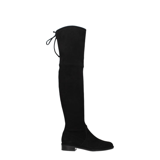 Stuart Weitzman Black Leather Over The Knee